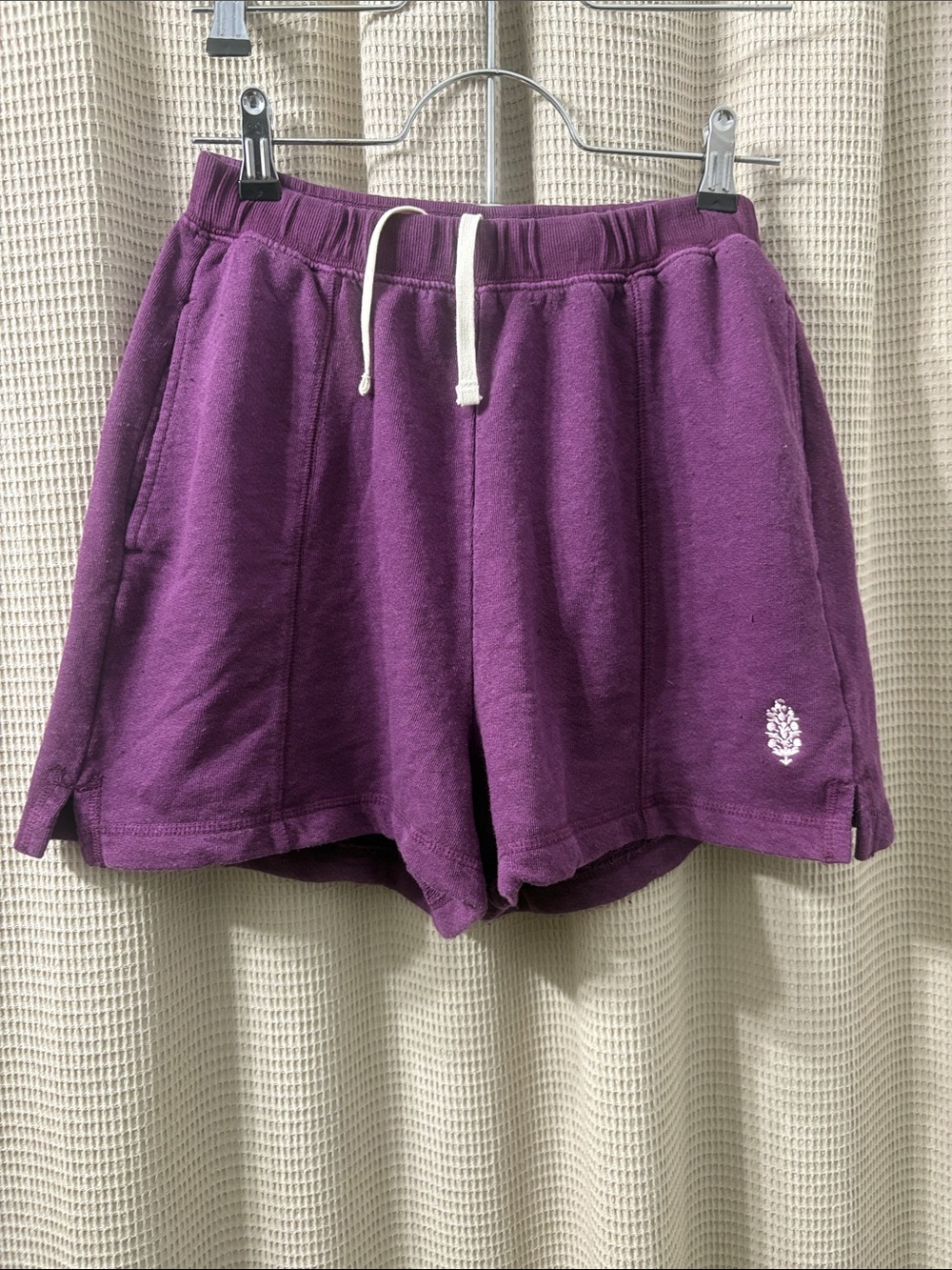 Free People Deep Purple Drawstring Athletic Shorts